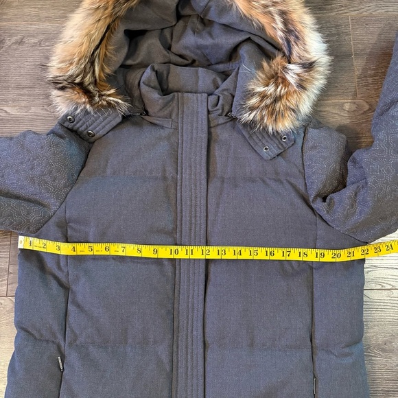 Tory Burch Sasha parka down fill wool quilted winter coat real fur trim - Picture 14 of 16